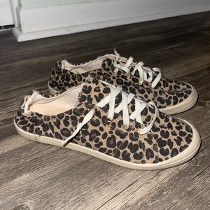 Cheetah printed sneakers